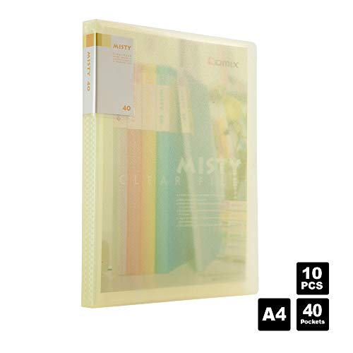 Comix A4 Präsentationsanzeigebuch 40 Pockets 10-A416 (Gelb) von Comix