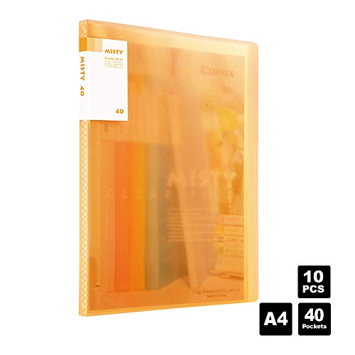 Comix A4 Präsentationsanzeigebuch 40 Pockets 10-A416 (Orange) von Comix