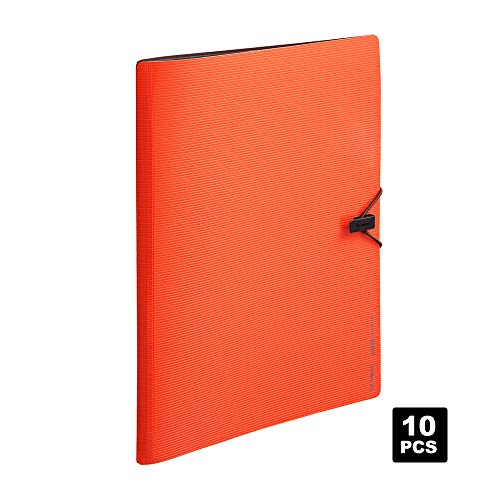 Comix Funktionale Taschenmappe mit 6 Taschen Klares Buchpaket mit 10-A7622 (Orange) von Comix