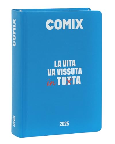 Comix - Mignon Plus Tageskalender 16 Monate, Schulkalender 2024-2025 für Jungen und Mädchen, mit festem Einband, ideal für die Oberschule, 9 x 12,5 cm, Hellblau von Comix