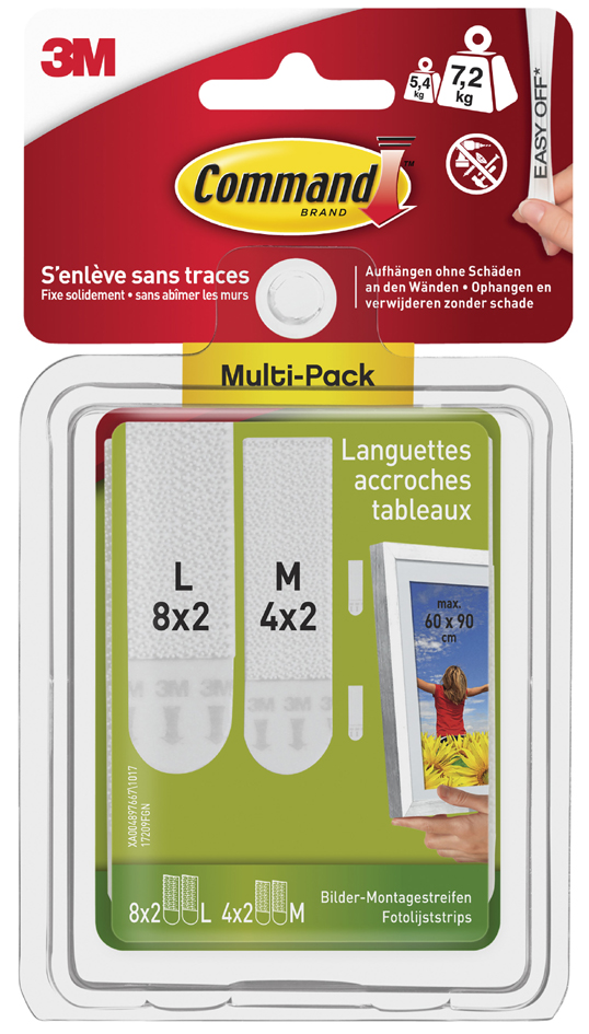 3M Command Bilder-Montagestreifen Strips, Multipack (M/L) von Command