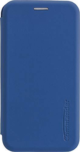 Commander Book Case Curve Für Apple iPhone 12/12 Pro Soft Touch Maritim Blue, Schwarz, 18520 von Commander