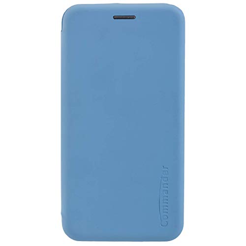 COMMANDER Book Case Curve für Huawei Y7 2019 Soft Touch Light Blue von Commander