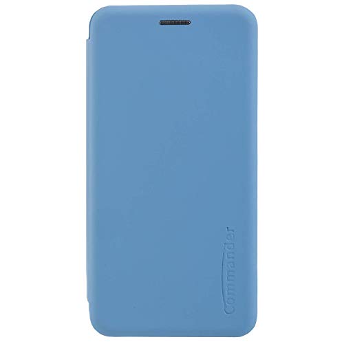 Commander Book Case Curve für Samsung A202 Galaxy A20e Soft Touch Light Blue von Commander