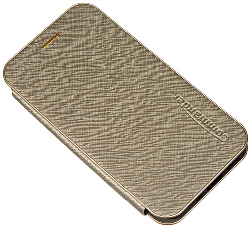 COMMANDER Curve Book Case Deluxe für Apple iPhone 13 Mini Elegant Royal Gold von Commander