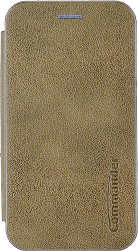 Commander Curve Book Case Deluxe für Apple iPhone 14 Pro Max Elegant Royal Gold von Commander