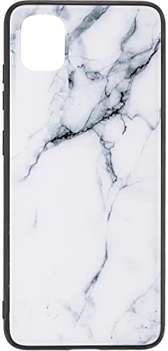 Commander Glas Back Cover Marble für Apple iPhone 12/12 Pro White von Commander