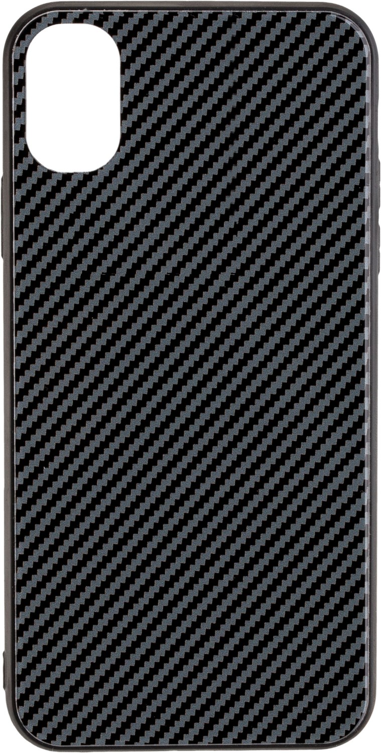 Glas Back Cover CARBON Design für Galaxy A71 schwarz von Commander