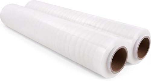 Commerline Stretchfolie-Wickelfolie Transparent 50cm 2000gr 2 Rolle-Umzugsfolie-Möbel Folie-Verpackungsfolie Commerline Stretchfolie-Wickelfolie Transparent 50cm 2000gr 2 Rolle-Umzugsfolie-Möbel Folie-Verpackungsfolie von Commerline