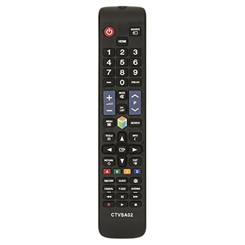 CTVSA02 Universal-Fernbedienung, kompatibel mit Samsung Fernsehern, Schwarz CTVSA02 Universal-Fernbedienung, kompatibel mit Samsung Fernsehern, Schwarz von Common TV