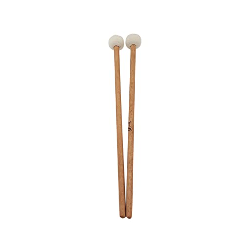 Compasty 1 Paar Drumsticks aus Filz mit Holzgriff für Schlagzeug-Zubehör von Compasty