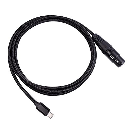 Compasty USB C auf XLR-Kabel, Mikrofonkabel USB C Typ C Stecker auf XLR Mic Link Studio Audio Cord (2 m/6,6 FT) von Compasty