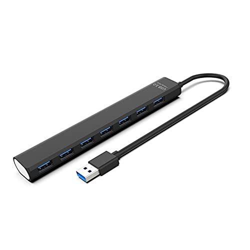 Compasty USB-Splitter, hoch, 5 GBPS, Hub 3.0, 7 Ports, mit USB-3.0-Erweiterungshub, unabhängiger Switch. von Compasty