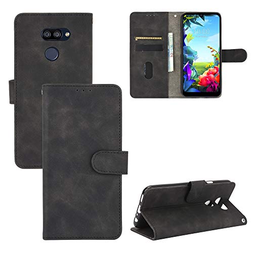 Compatibile Für LG K40S / / LM-X430 X430HM X430EMW 6.1 Zoll Schutzhülle Cover Case Standfunktion Magnetisch Gel Silikon TPU Brieftasche Kunstleder Kartenfach (Schwarz) von Compatibile