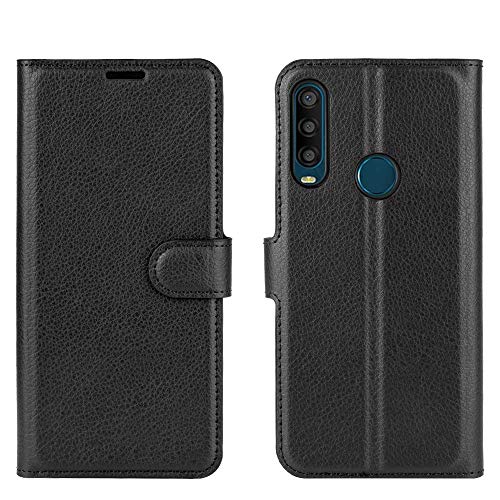 Kompatibel mit ALCATEL 1SE 5030D Hülle Cover Case Flip Book Stand Gel Silikon TPU Kunstleder Brieftasche Magnetverschluss Kartenhalter Schwarz von Compatibile