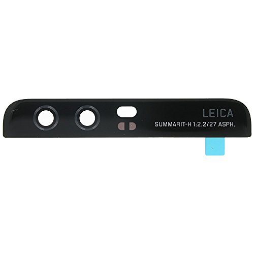 Ersatz-Kameraabdeckung aus Glas, für rückseitige Kamera, Huawei P10 VTR-L09 VTR-L29, mit doppelseitigem Klebeband, schwarz von Compatibile