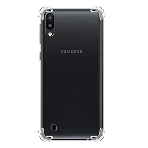 kompatibel fü Samsung Galaxy A10 / M10 / A105F SM-A105FD DS/SM Handyhülle Cover Soft SILIKONGEL TPU + Film stoßfest 9H Tempered Glass (transparent) von Compatibile