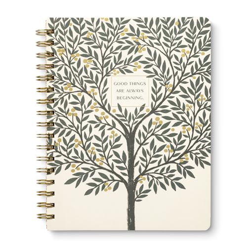 Compendium Spiralnotizbuch – Good Things Are Always Beginning – Ein Designer-Spiralnotizbuch mit 192 linierten Seiten, College liniert, 19,1 cm B x 23,6 cm H von Compendium