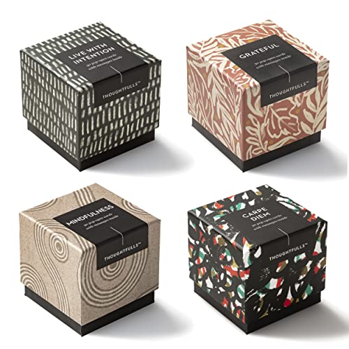 Compendium ThoughtFulls Pop-Open-Karten - 4er Pack Dankbar, Live with Intention, Mindfulness, Carpe Diem - 120 Pop-Open-Karten, jeweils mit einer anderen Botschaft innen Compendium ThoughtFulls Pop-Open-Karten - 4er Pack Dankbar, Live with Intention, Mindfulness, Carpe Diem - 120 Pop-Open-Karten, jeweils mit einer anderen Botschaft innen von Compendium