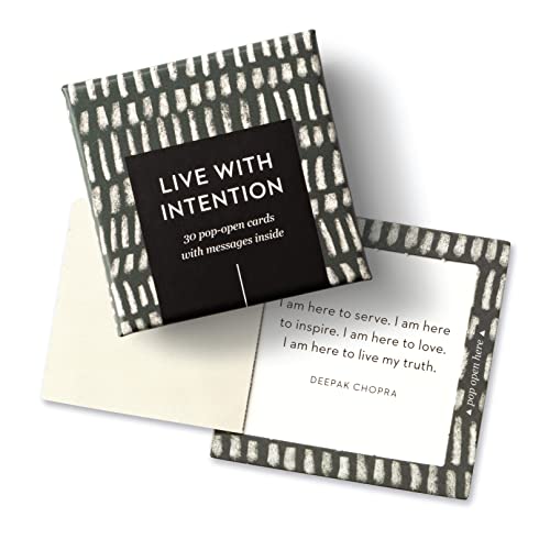Compendium ThoughtFulls Pop-Open-Karten – Live with Intention – 30 Pop-Open-Karten, jeweils mit einer anderen inspirierenden Botschaft im Inneren von Compendium
