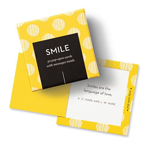 Compendium ThoughtFulls Pop-Open-Karten – Smile – 30 Pop-Open-Karten, jeweils mit einer anderen inspirierenden Botschaft im Inneren von Compendium