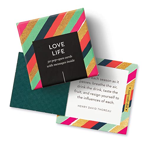 ThoughtFulls Pop-Open Karten von Compendium: Love Life—30 Pop-Open Karten, jede mit einer anderen inspirierenden Nachricht im Inneren. von Compendium