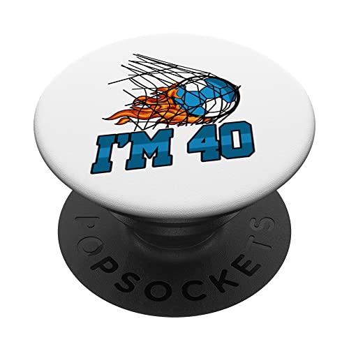 I'm 40 Handball-Team-Sportspieler, Erwachsene, 40. Geburtstag PopSockets mit austauschbarem PopGrip von Competitive Sports Ball Game Athlete Apparel