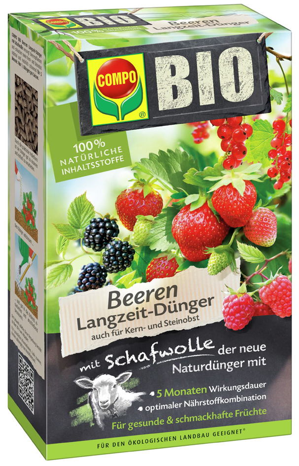 COMPO BIO Beeren Langzeit-Dünger mit Schafwolle, 2 kg von Compo