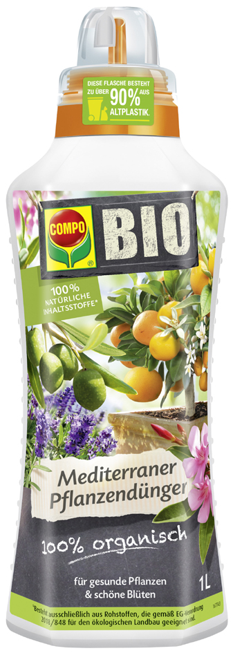 COMPO BIO Mediterraner Pflanzendünger, 500 ml Dosierflasche von Compo