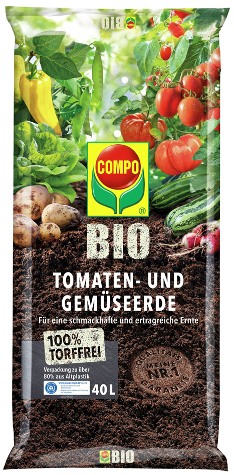 COMPO BIO Tomaten- und Gemüseerde, torffrei, 20 Liter von Compo