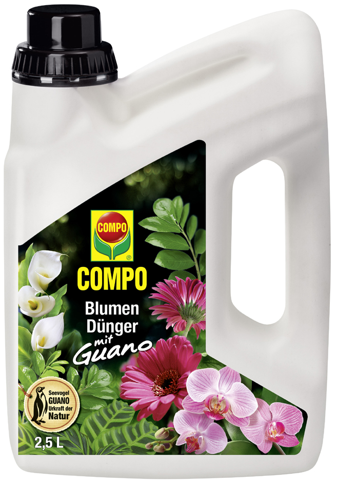 COMPO Blumendünger mit Guano, 2,5 Liter Kanister von Compo