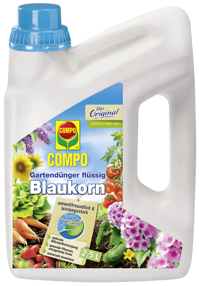 COMPO Gartendünger Blaukorn flüssig, 2,5 Liter Kanister von Compo