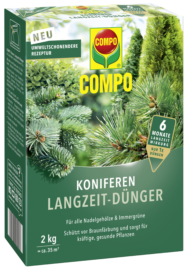 COMPO Koniferen Langzeit-Dünger, 2 kg von Compo