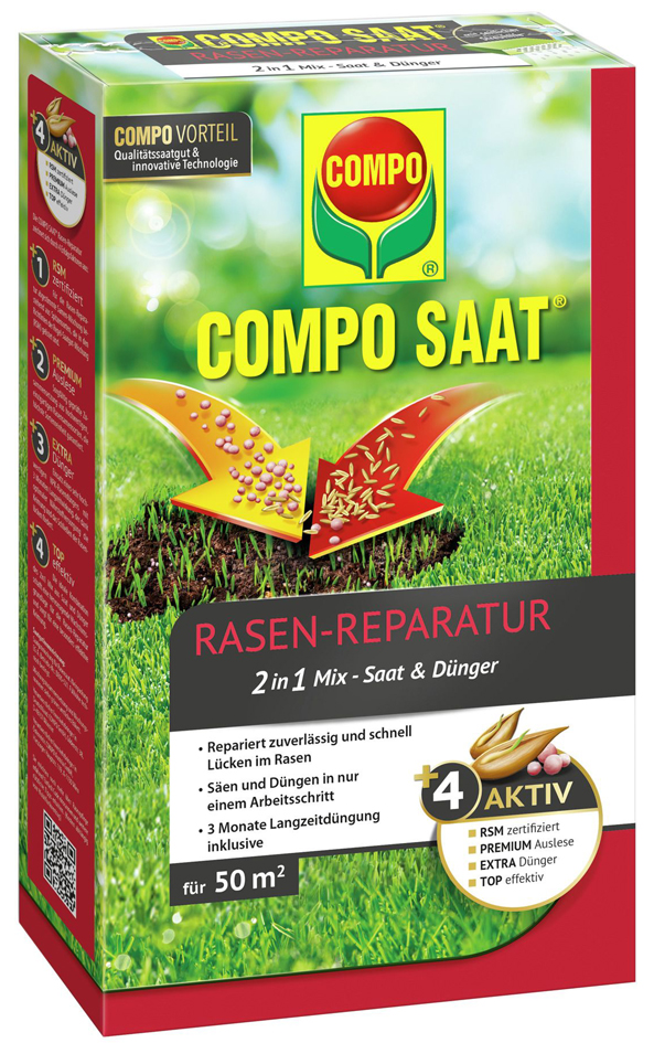 COMPO Rasen-Reparatur-Mix, 1,2 kg für 50 qm von Compo