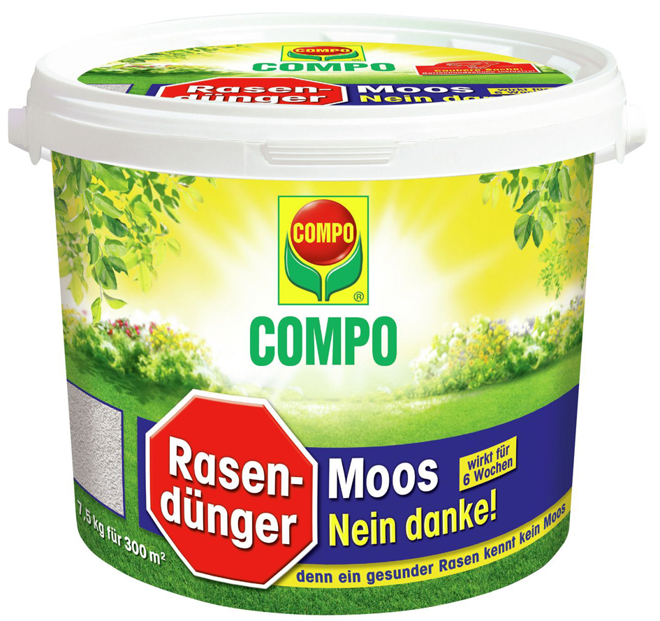 COMPO Rasendünger Moos - Nein danke!, 7,5 kg für 300 qm von Compo