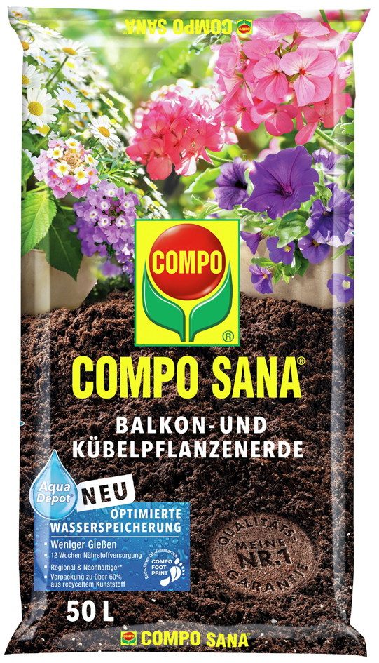 COMPO SANA Balkon- und Kübelpflanzenerde, 50 Liter von Compo