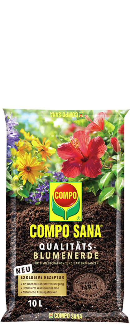 COMPO SANA Qualitäts-Blumenerde, 10 Liter von Compo