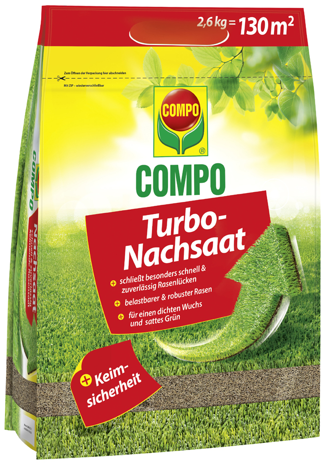 COMPO Turbo-Nachsaat, 2,6 kg für 130 qm COMPO Turbo-Nachsaat, 2,6 kg für 130 qm von Compo
