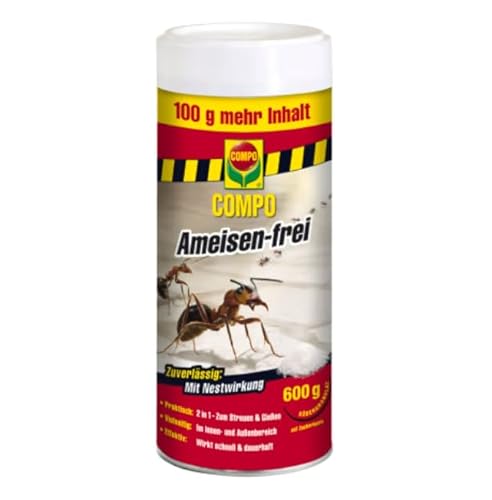 Compo Ameisen-frei, Staubfreies Ködergranulat mit Nestwirkung, (4 x 600 g) von Compo