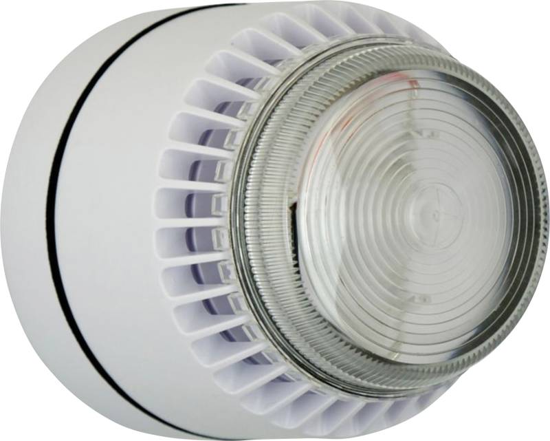 FLSVCLWS24SW - Flashni, weiß, klare Linse, Shallow Base, 24V DC von Compro