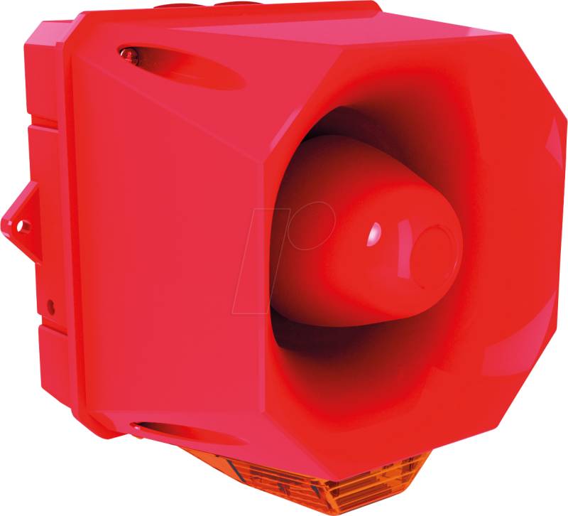 X10CEMAR1AL - X10 Maxi AV, rot, gelbe Linse, 9-60V AC/DC von Compro