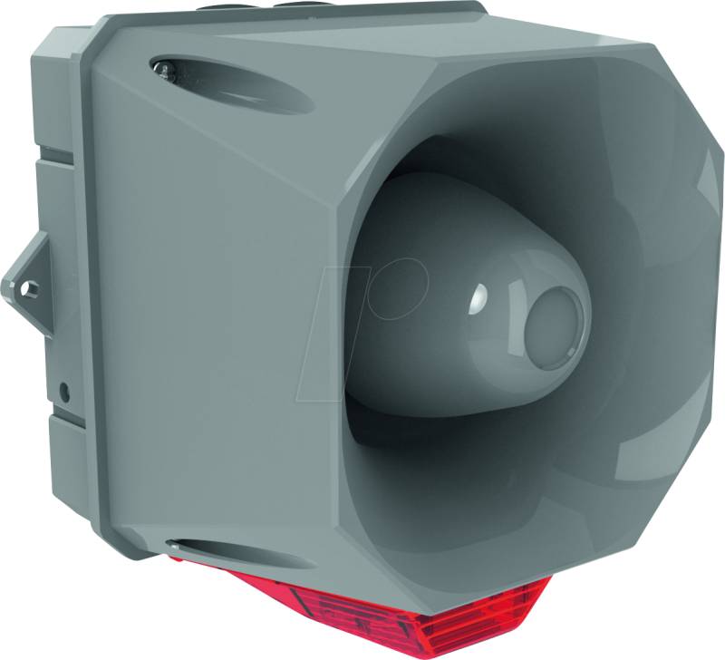 X10CEMDG1RL - X10 Midi AV, grau, rote Linse, 9-60V AC/DC von Compro