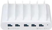 COMPULOCKS 5 PORT USB AND USB-C MULTIPLE TABLET CHARGING STATION WHITE (5PUSBCDKS-EU) von Compulocks