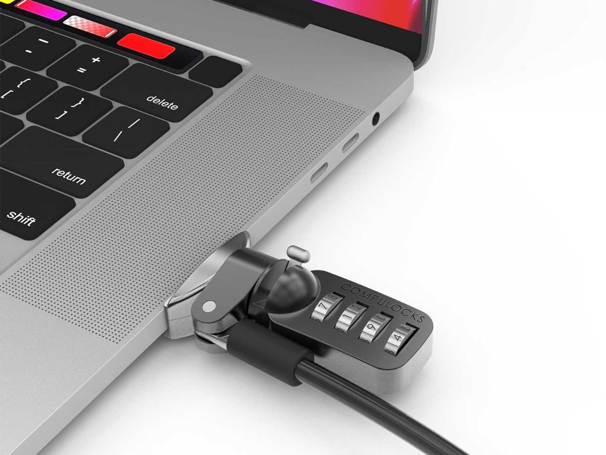 Compulocks Ledge Slot Adapter MacBook Pro 16 Zoll mit Zahlenschloss von Compulocks
