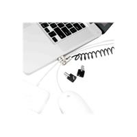 Maclocks Coiled Cable Lock - Schwarz - Edelstahl - Edelstahl - MacBook - Macbook Pro 14/15 (NG15-14) von Compulocks