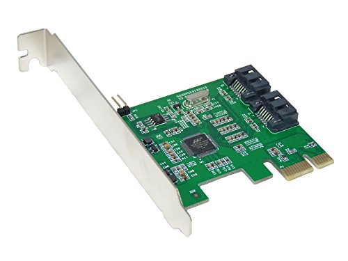 Computer District - PCI Express Controller-Karte (PCI-E oder PCIe) - 2 interne SATA 3 (SATA III) 6Gbps - Chipsatz Marvell 88SE9120 von Computer District