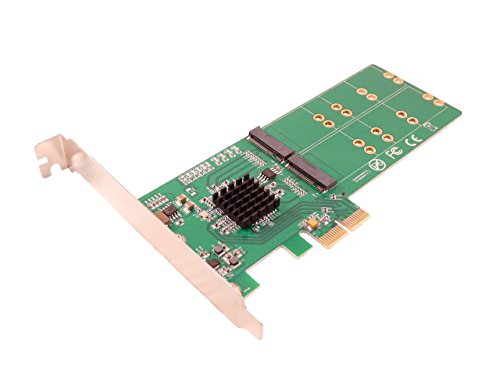 Controller-Karte PCI Express (PCI-E - PCIe) X2 - Für 4 SSD M.2 (NGFF) Typ SATA III den Formaten 2280, 2260, 2242 und 2230 - Chipset Marvell 88se9235 - by Computer District von Computer District