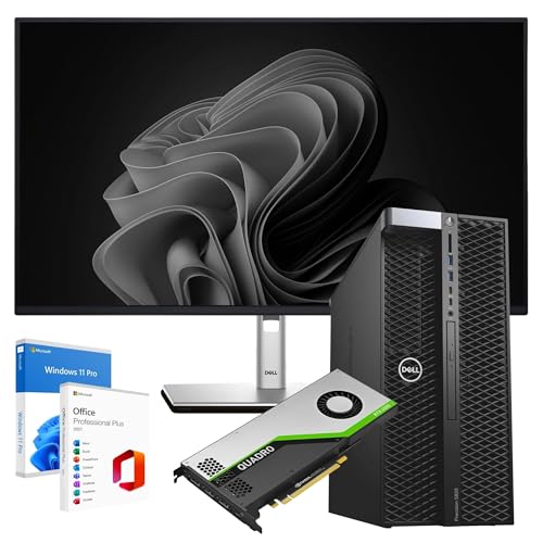 Computers Parts Desktop-PC Workstation komplett Precision 5820 W2125 bis zu 3,90 GHz 32 GB RAM SSD 1 Tera RTX 4000 Monitor 27 Zoll Ms Office 2021 (Ricon von Computers Parts