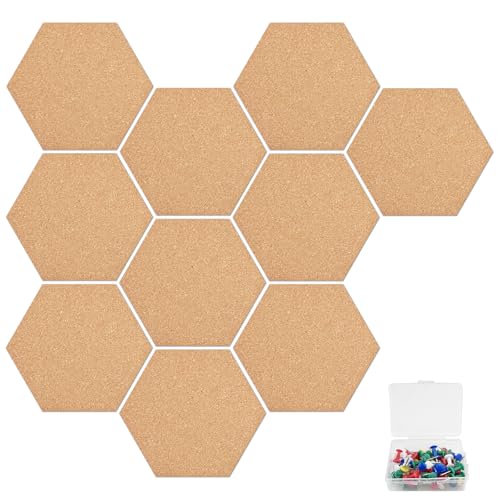 Comzantor 10 Stück Filz Pinnwand Kork, Korkplatte Selbstklebende, Pinwand Korktafel, Korkwand, Korkplatten Selbstklebend, Pinnwände, Pinboard Bulletin Board, Korkbrett Sechseckige für Foto Hängen Comzantor 10 Stück Filz Pinnwand Kork, Korkplatte Selbstklebende, Pinwand Korktafel, Korkwand, Korkplatten Selbstklebend, Pinnwände, Pinboard Bulletin Board, Korkbrett Sechseckige für Foto Hängen von Comzantor
