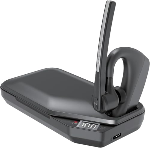 Conambo Bluetooth Headset V5.2, kabelloser Ohrhörer mit 750-mAh-Ladeetui, 64 Stunden Gesprächszeit, Bluetooth Ohrhörer kabellos Telefon mit CVC 8.0 und ENC Dual Mikrofon für iPhone/Android/Laptop von Conambo